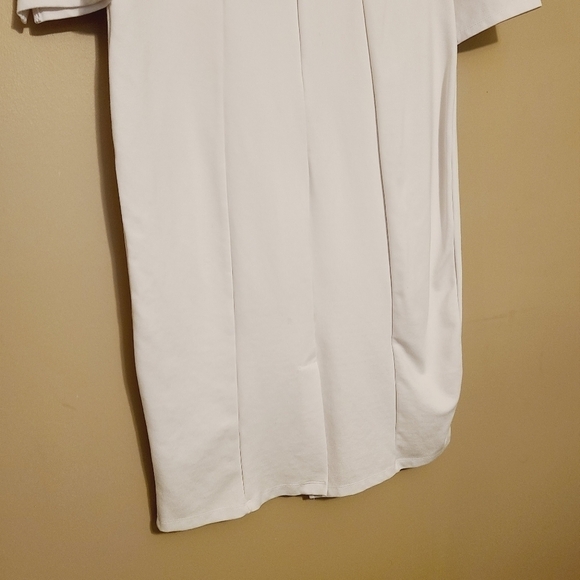 Eloquii | Classic White V-Neck 3/4 Length Sleeve Sheath Dress (Size 14) - Picture 13 of 16